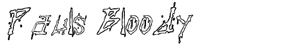 Pauls Bloody font preview